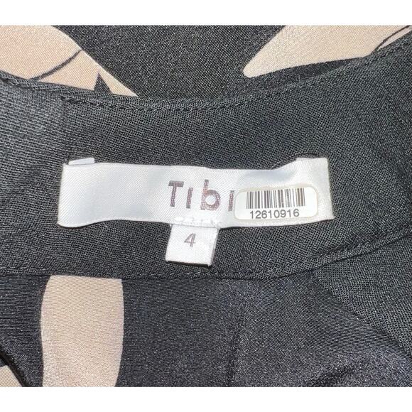 Tibi Ghost Orchid Silk Yoked Drop Waist Dress 4 - Picture 10 of 11